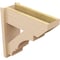 Ekena Millwork 7 1/2-in W x 20-in D x 20-in H Balboa Slat Rough Cedar Woodgrain TimberThane Outlooker, Primed Tan OUTUR075X20X20BOA24RCPR - alternate 4